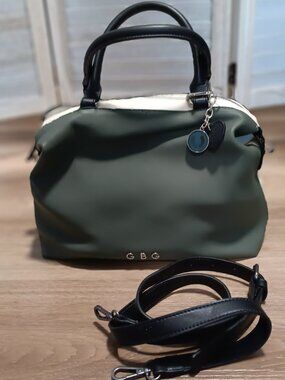 Women's Shoulder Bag "G by GUESS". Medium-sized, olive-colored.
